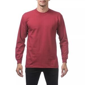 Pro 5 Super Heavyweight Long Sleeve T-Shirt Red Large
